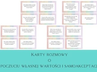 Karty rozmowy o poczuciu własnej wartości i samoakceptacji
