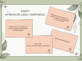 Karty afirmacji wspierające uzdrowienie z lęku i niepokoju