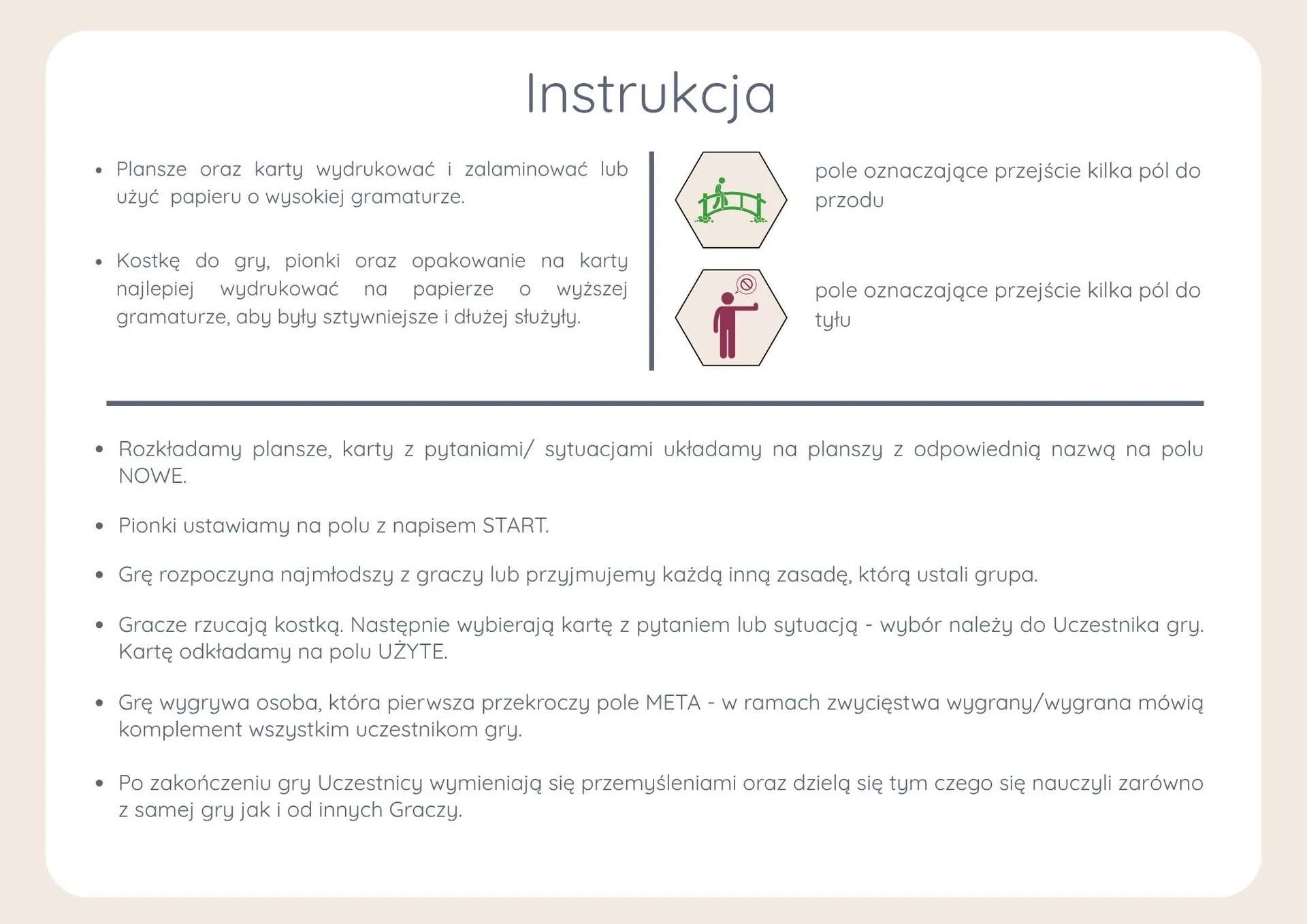 Granice i mosty, gra terapeutyczna o asertywności