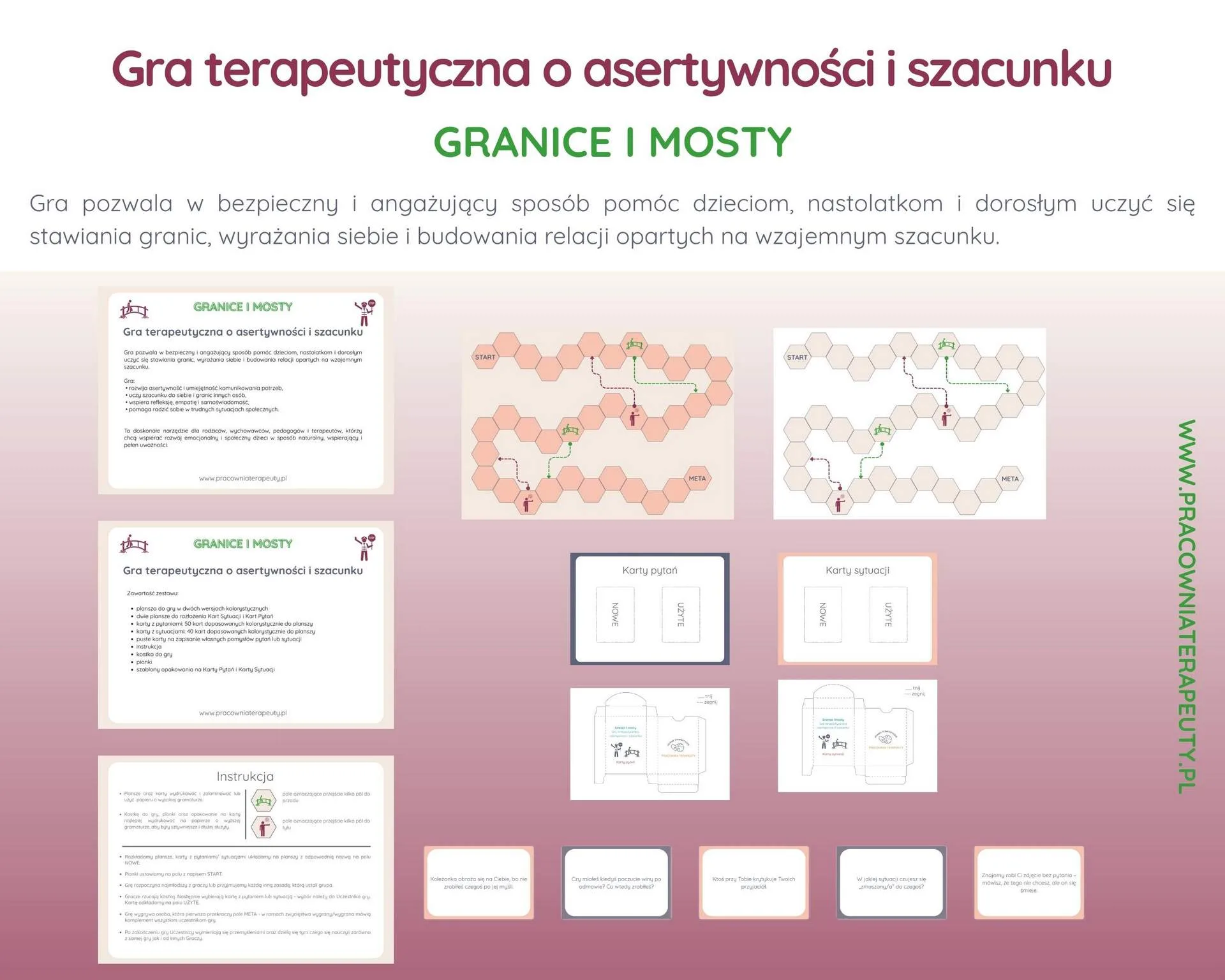 Granice i mosty, gra terapeutyczna o asertywności